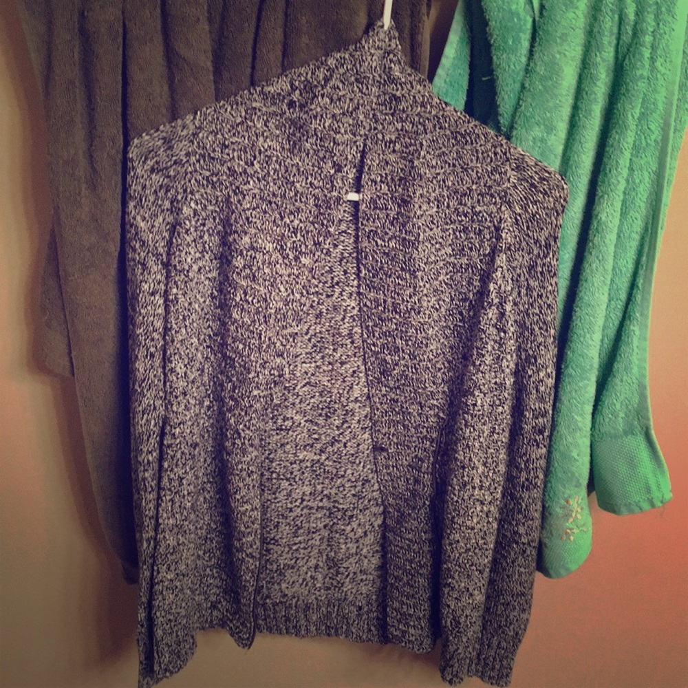 Black and white cardigan
